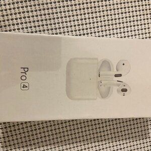 Pro 4 Bluetooth EarBudsTWS HD Call Wireless Headphone HiFi Music Earbuds Sports